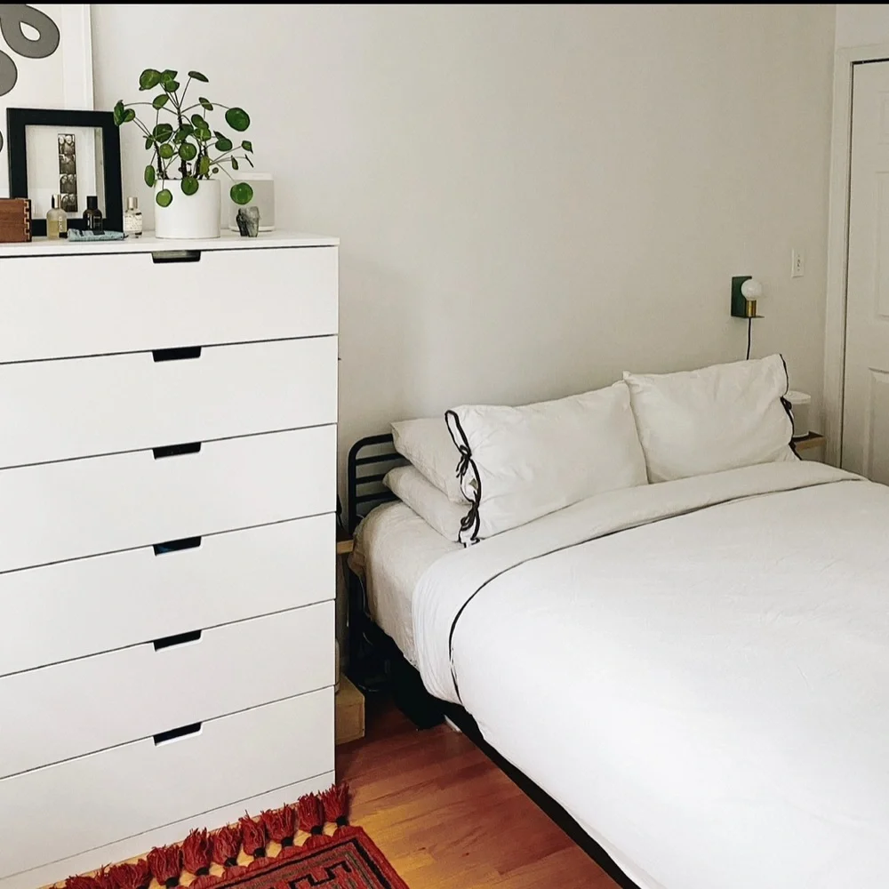 West Elm European Flax Linen contrast Edge Duvet Cover & Shams